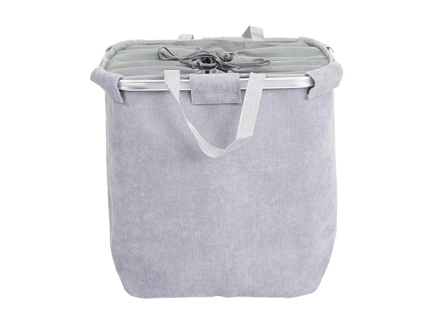 Bac à linge HWC-C34, Panier à linge Bac à linge avec cordon de serrage 54x52x32cm 89l - gris
