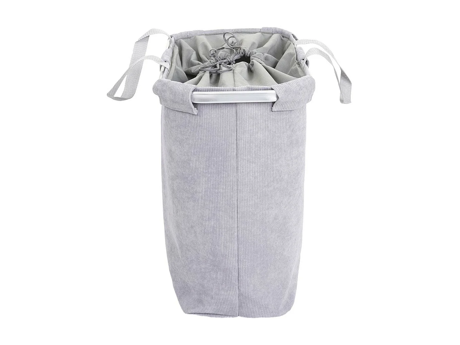 Bac à linge HWC-C34, Panier à linge Bac à linge avec cordon de serrage 54x52x32cm 89l - gris