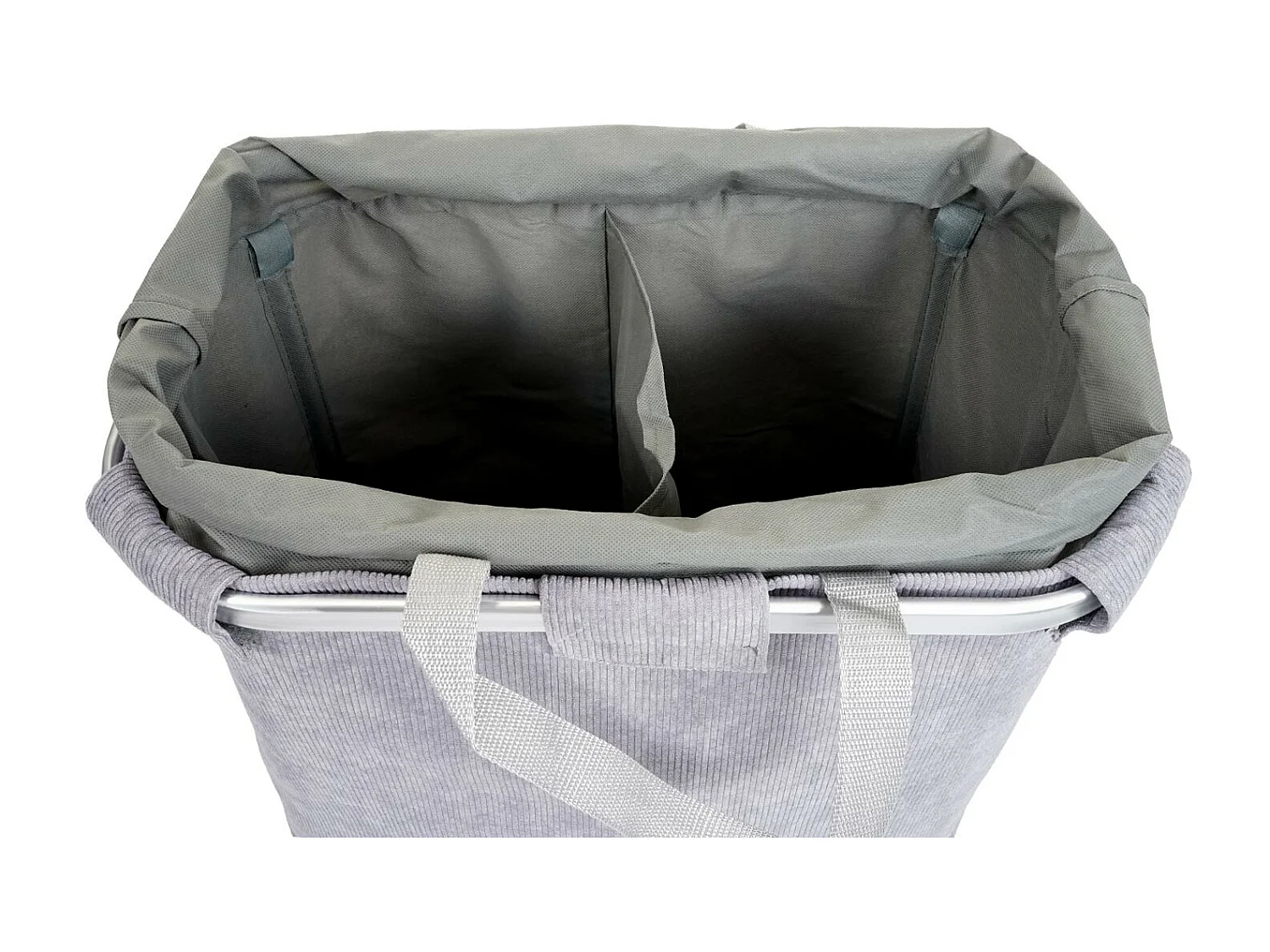 Bac à linge HWC-C34, Panier à linge Bac à linge avec cordon de serrage 54x52x32cm 89l - gris