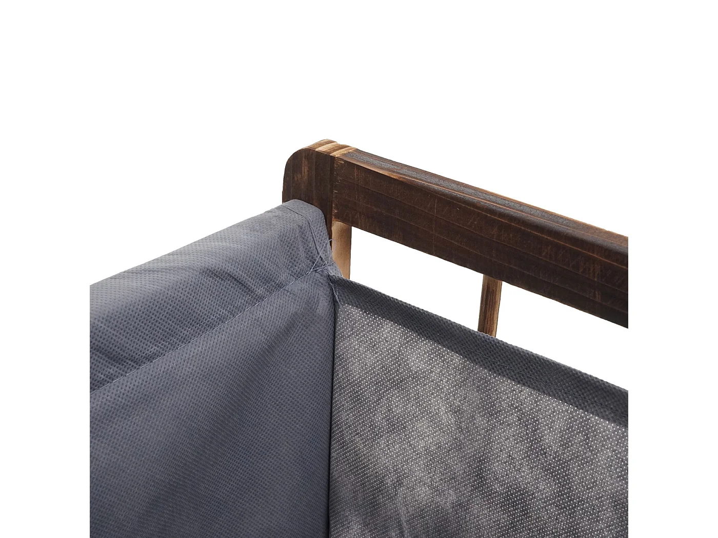 Bac à linge HWC-B60, Boîte à linge panier à linge, bois massif 60x60x33cm 68l ~ brun, couvercle gris