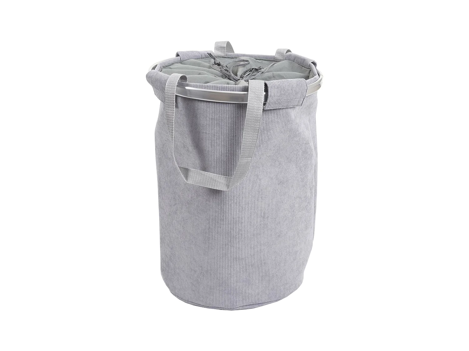 Bac à linge HWC-C34, Sac à linge avec cordon de serrage, poignée 55x39cm 65l - gris