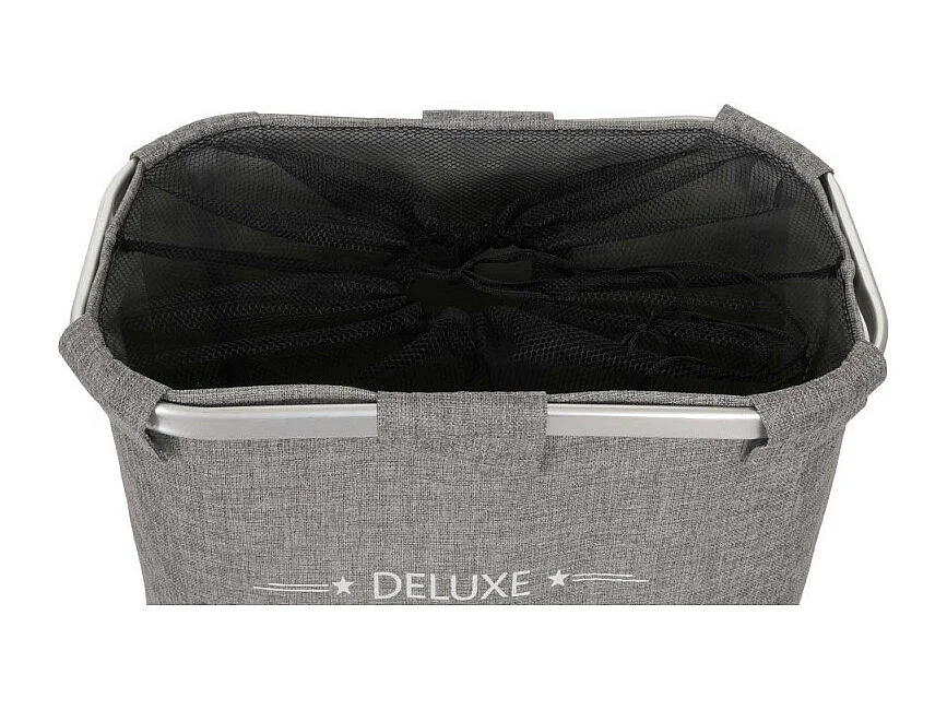 Collecteur de linge HWC-C34, Laundry Bac à linge Bac à linge avec filet, 1 compartiment 56x49x30cm 82l - gris