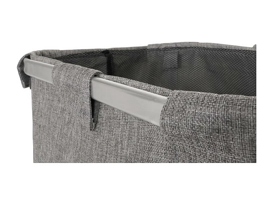 Collecteur de linge HWC-C34, Laundry Bac à linge Bac à linge avec filet, 1 compartiment 56x49x30cm 82l - gris
