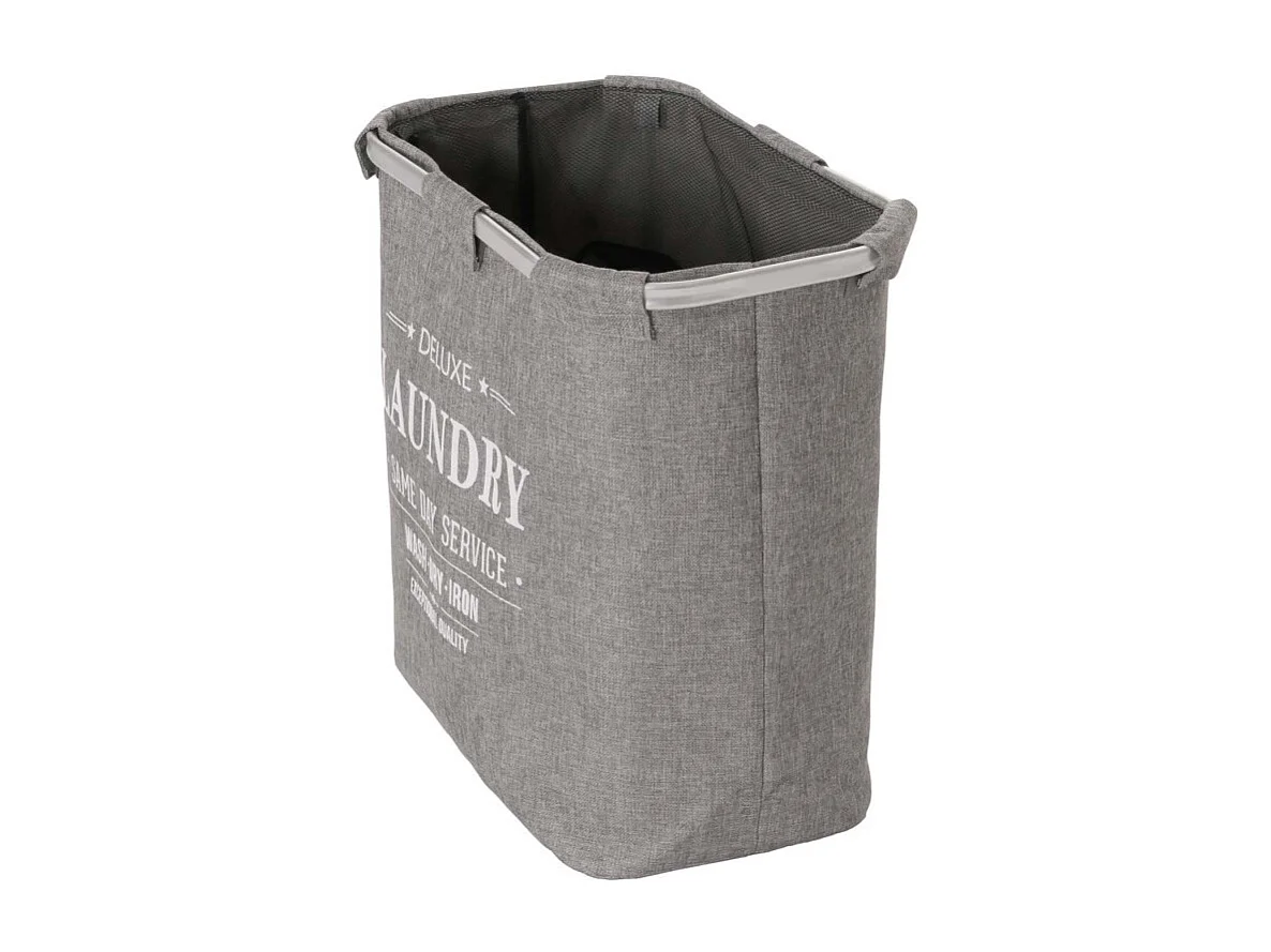 Collecteur de linge HWC-C34, Laundry Bac à linge Bac à linge avec filet, 1 compartiment 56x49x30cm 82l - gris