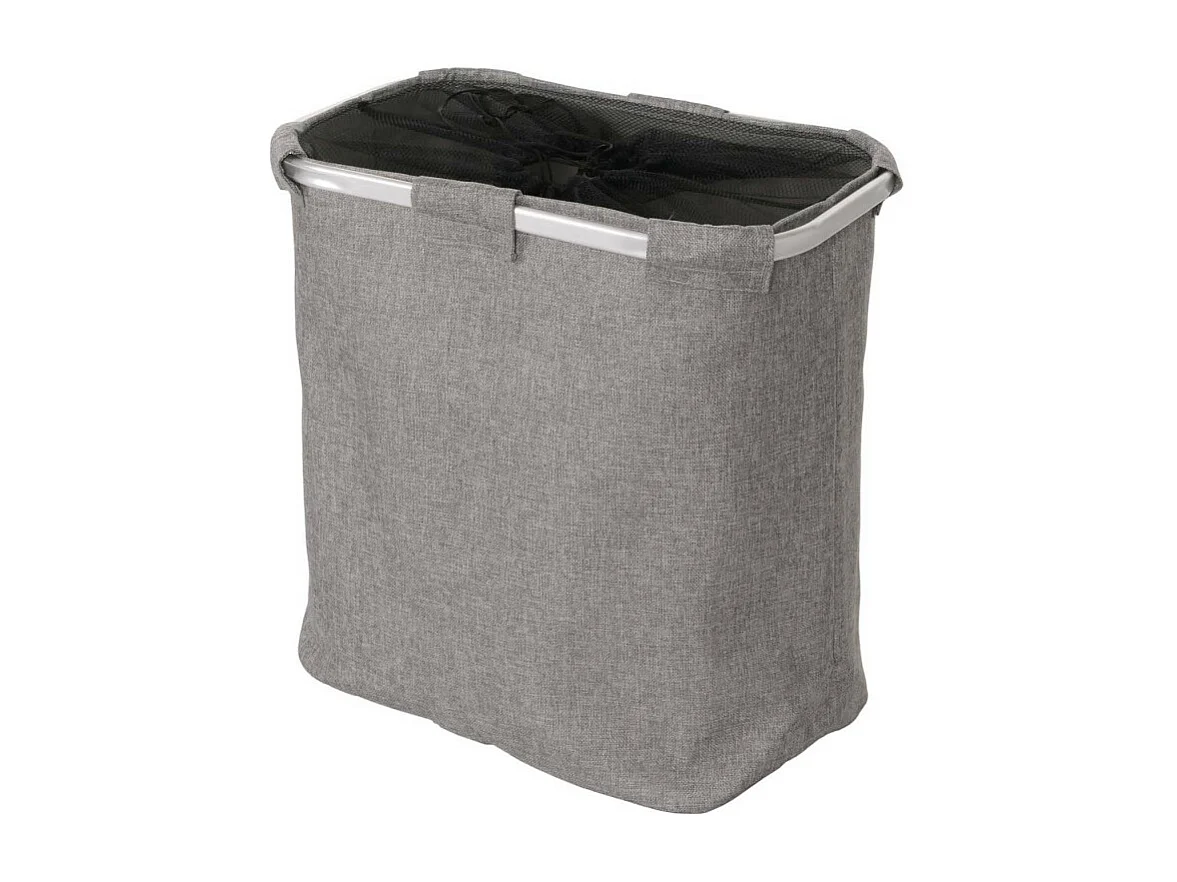 Collecteur de linge HWC-C34, Laundry Bac à linge Bac à linge avec filet, 1 compartiment 56x49x30cm 82l - gris