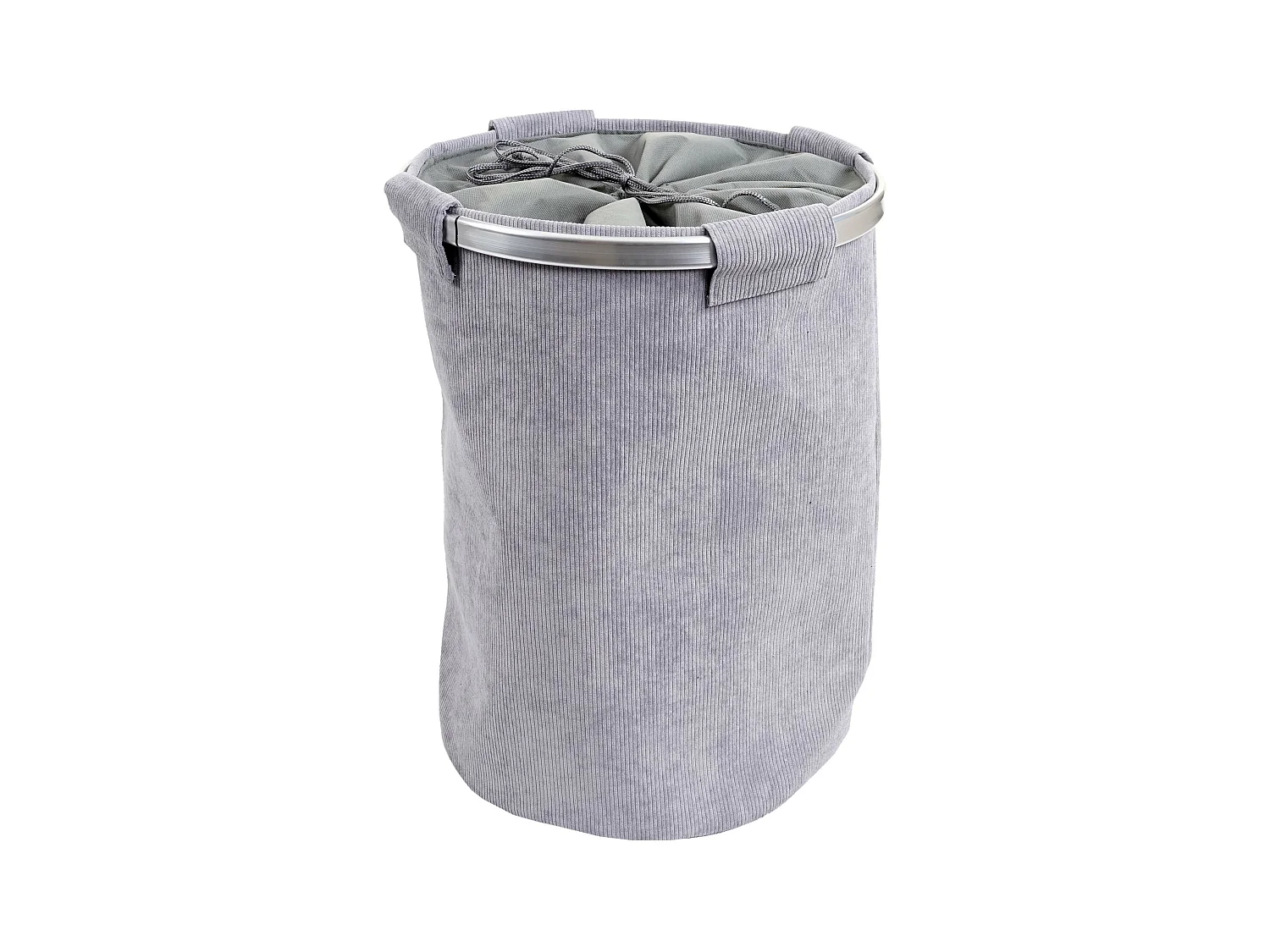 Bac à linge HWC-C34, Panier à linge boîte à linge sac à linge, 55x39cm 65l - cordon gris