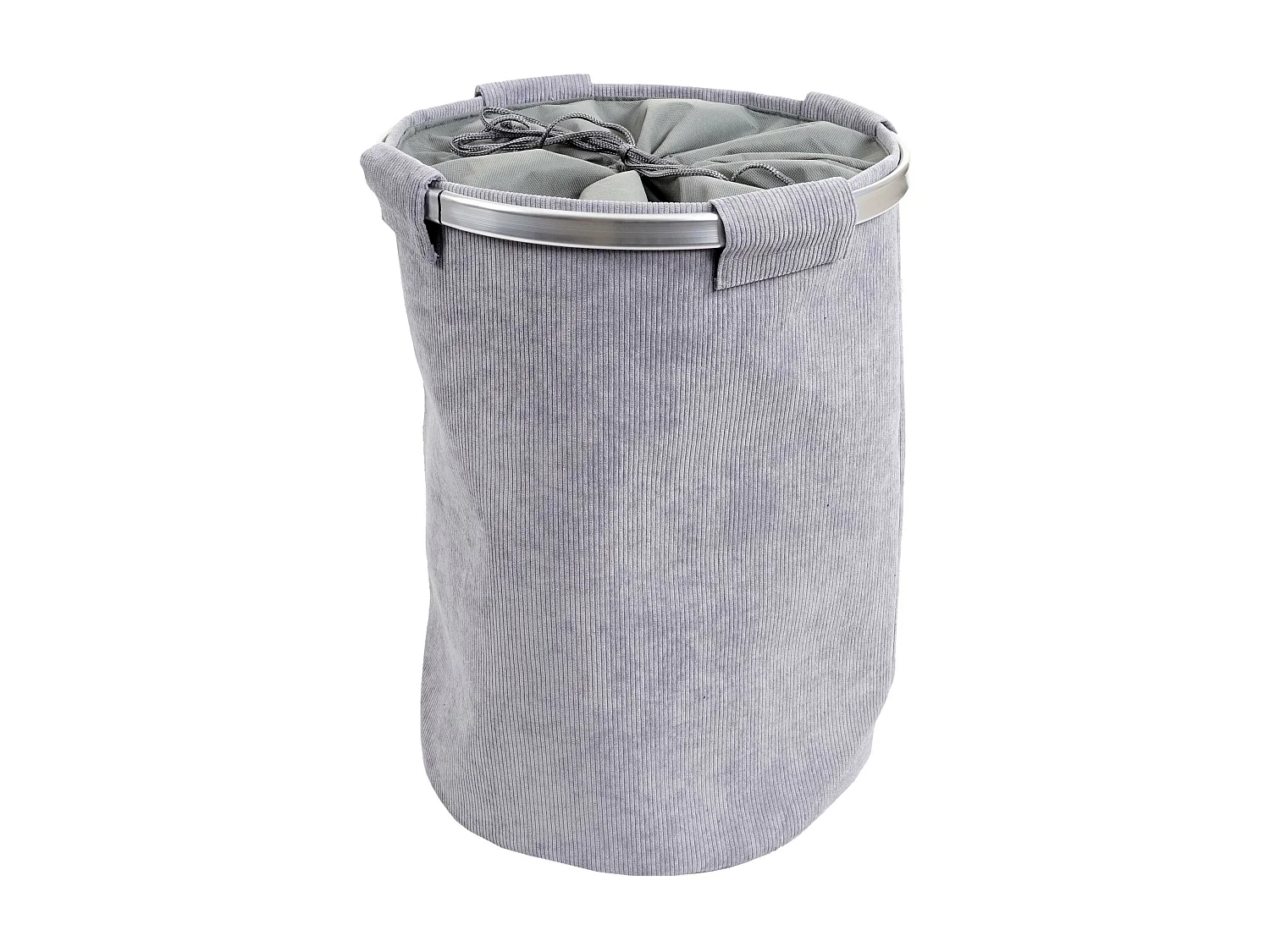 Bac à linge HWC-C34, Panier à linge boîte à linge sac à linge, 55x39cm 65l - cordon gris