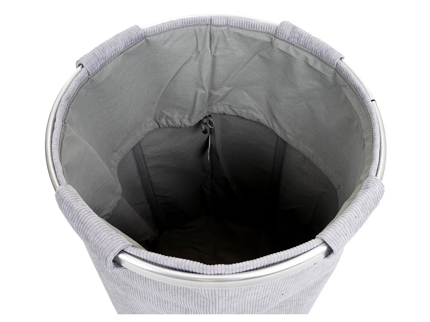 Bac à linge HWC-C34, Panier à linge boîte à linge sac à linge, 55x39cm 65l - cordon gris
