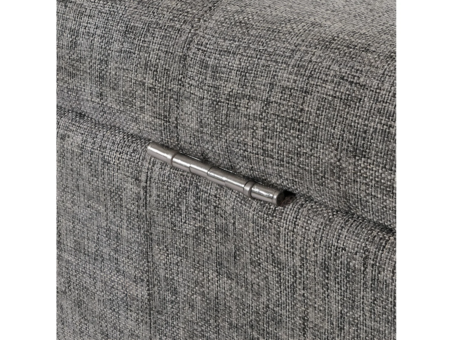 Banc banquette coffre de rangement Kriens XXL, 180x45x45cm, tissu, gris