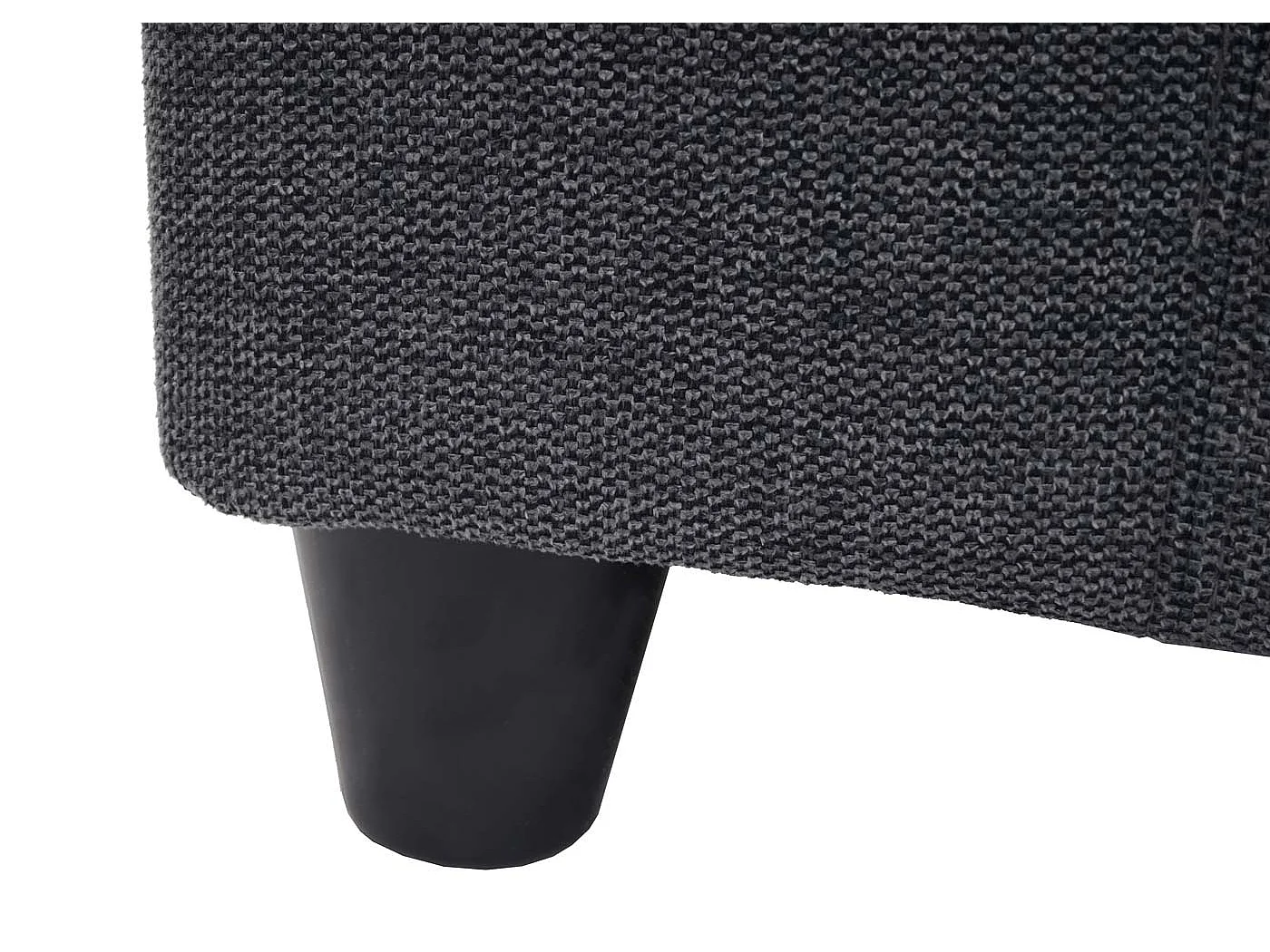 Coffre de rangement Kriens, banc, tissu/textile, 45x114x45cm - gris foncé