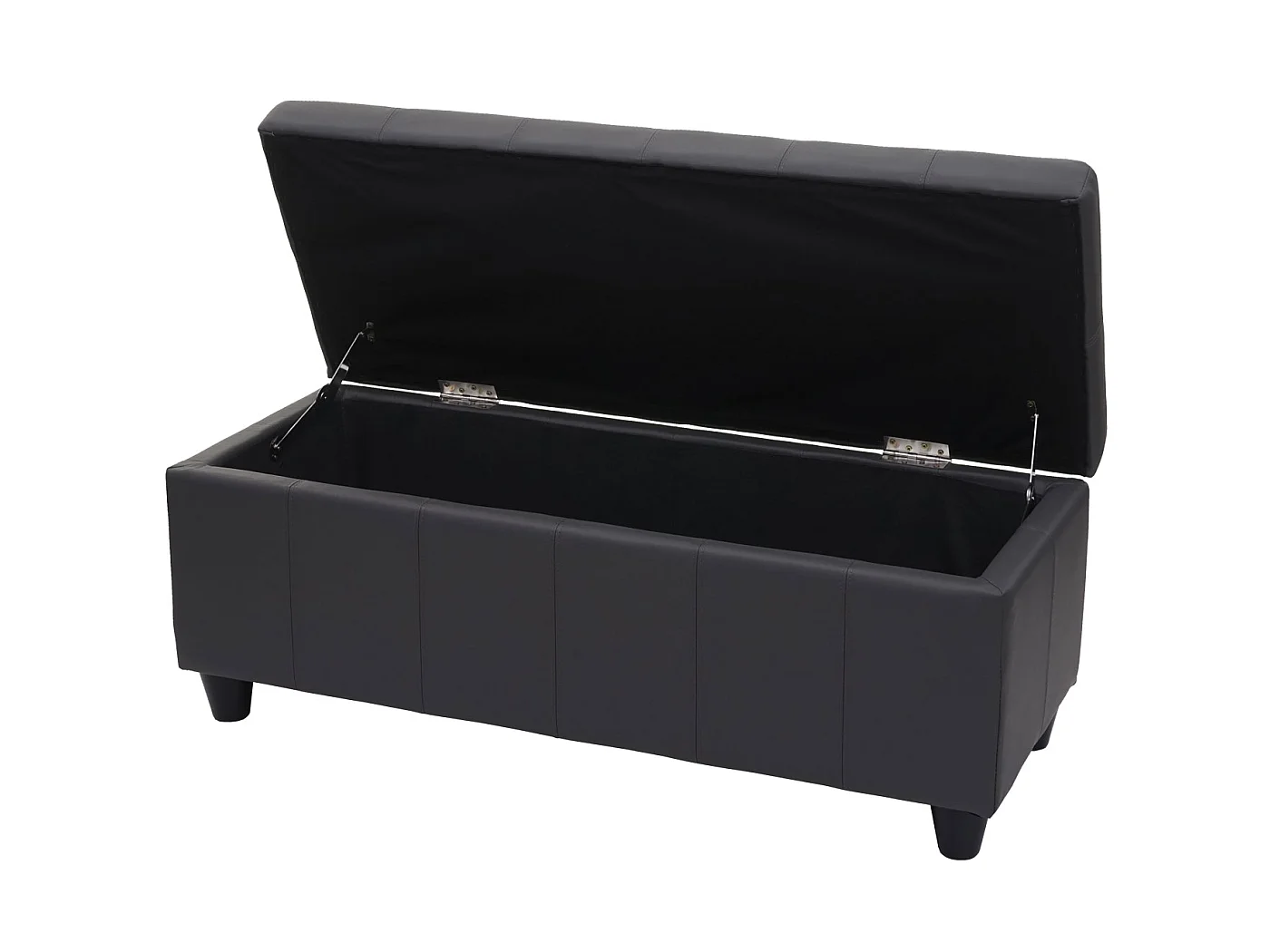 Coffre de rangement Kriens, banc, tissu/textile, 45x114x45cm - gris mat