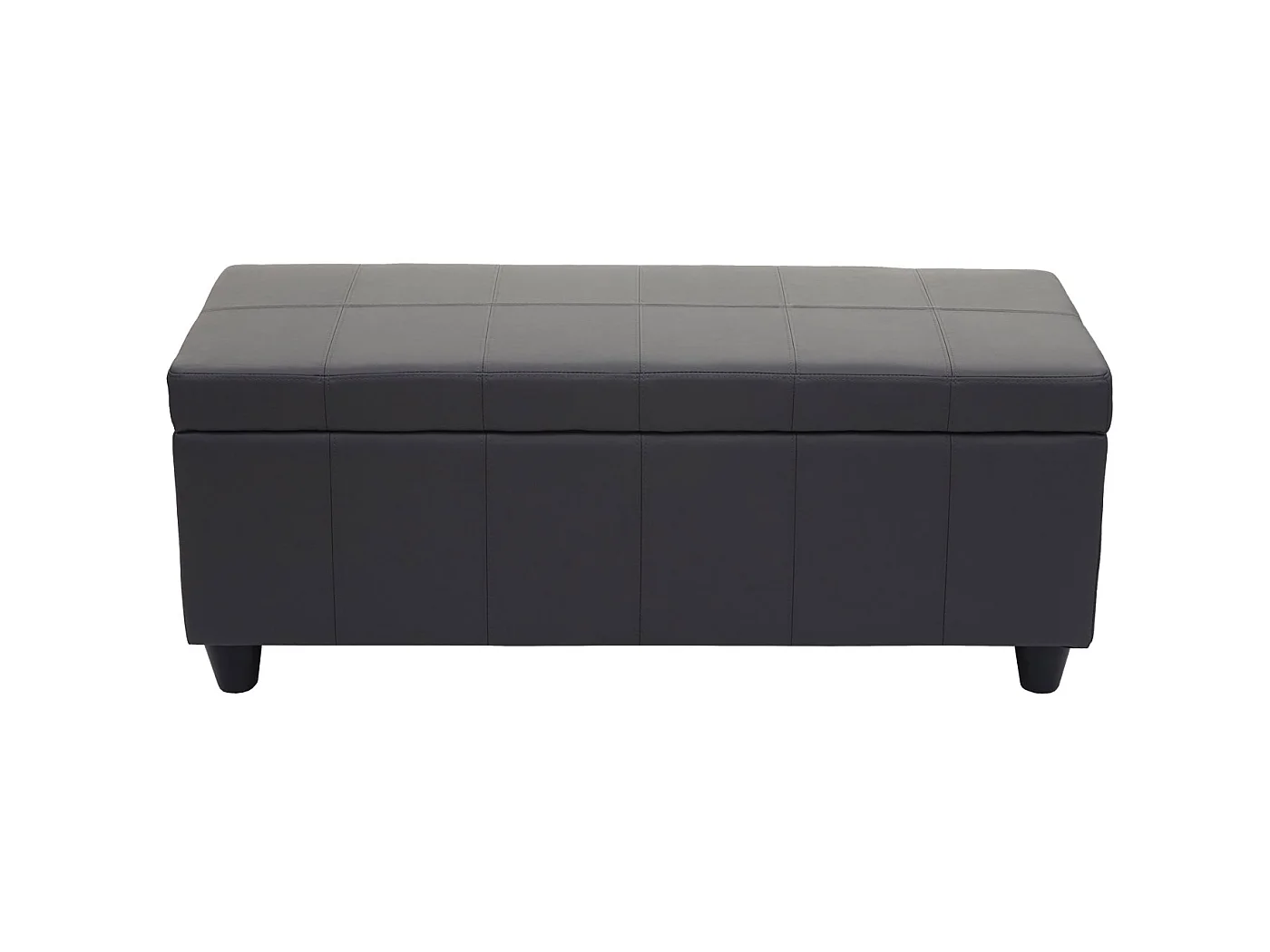 Coffre de rangement Kriens, banc, tissu/textile, 45x114x45cm - gris mat