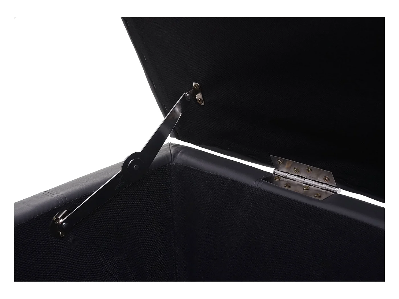 Coffre de rangement Kriens, banc, tissu/textile, 45x114x45cm - gris mat