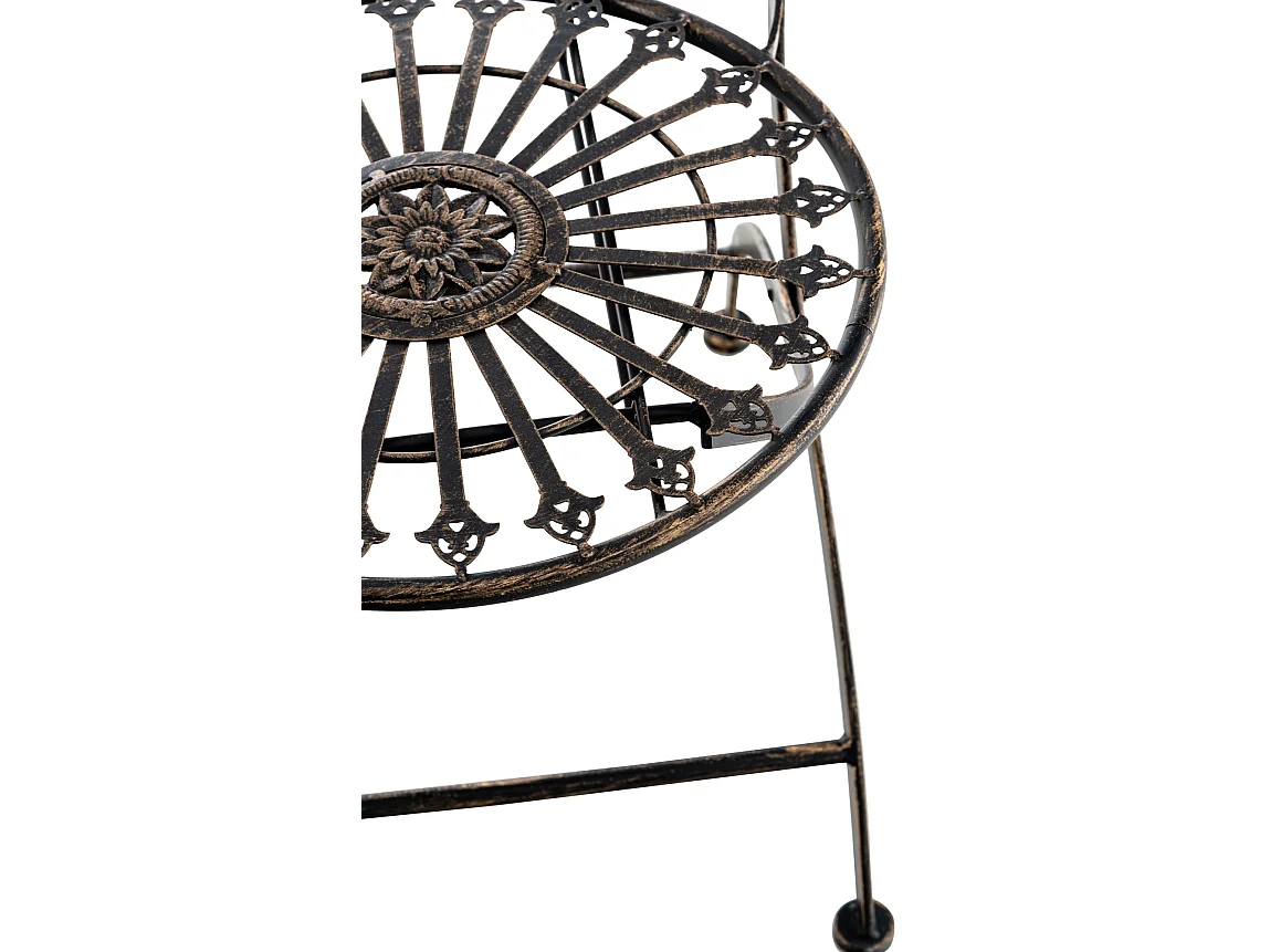 Lot de 2  Chaises de jardin - Métal & Métal - Bronze - Sadao