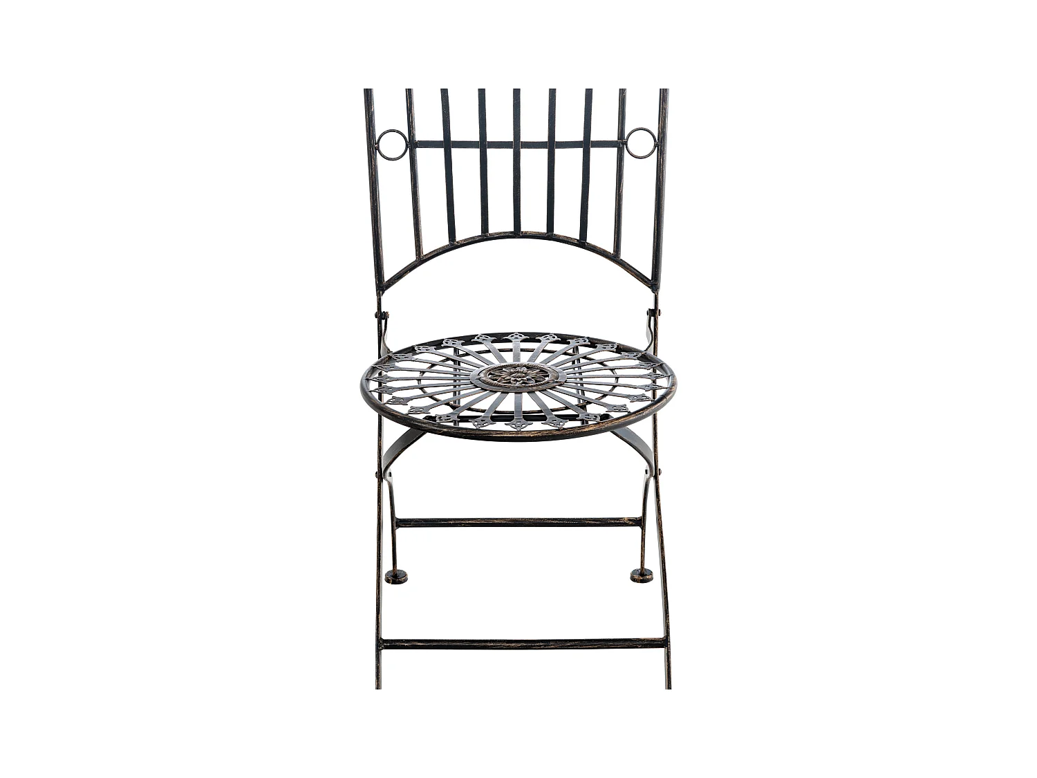 Lot de 2  Chaises de jardin - Métal & Métal - Bronze - Sadao