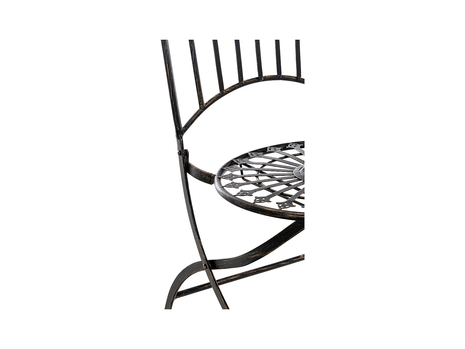 Lot de 2  Chaises de jardin - Métal & Métal - Bronze - Sadao