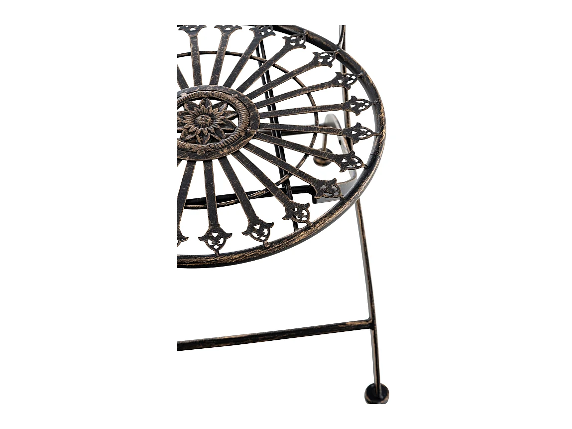 Lot de 2  Chaises de jardin - Métal & Métal - Bronze - Sadao