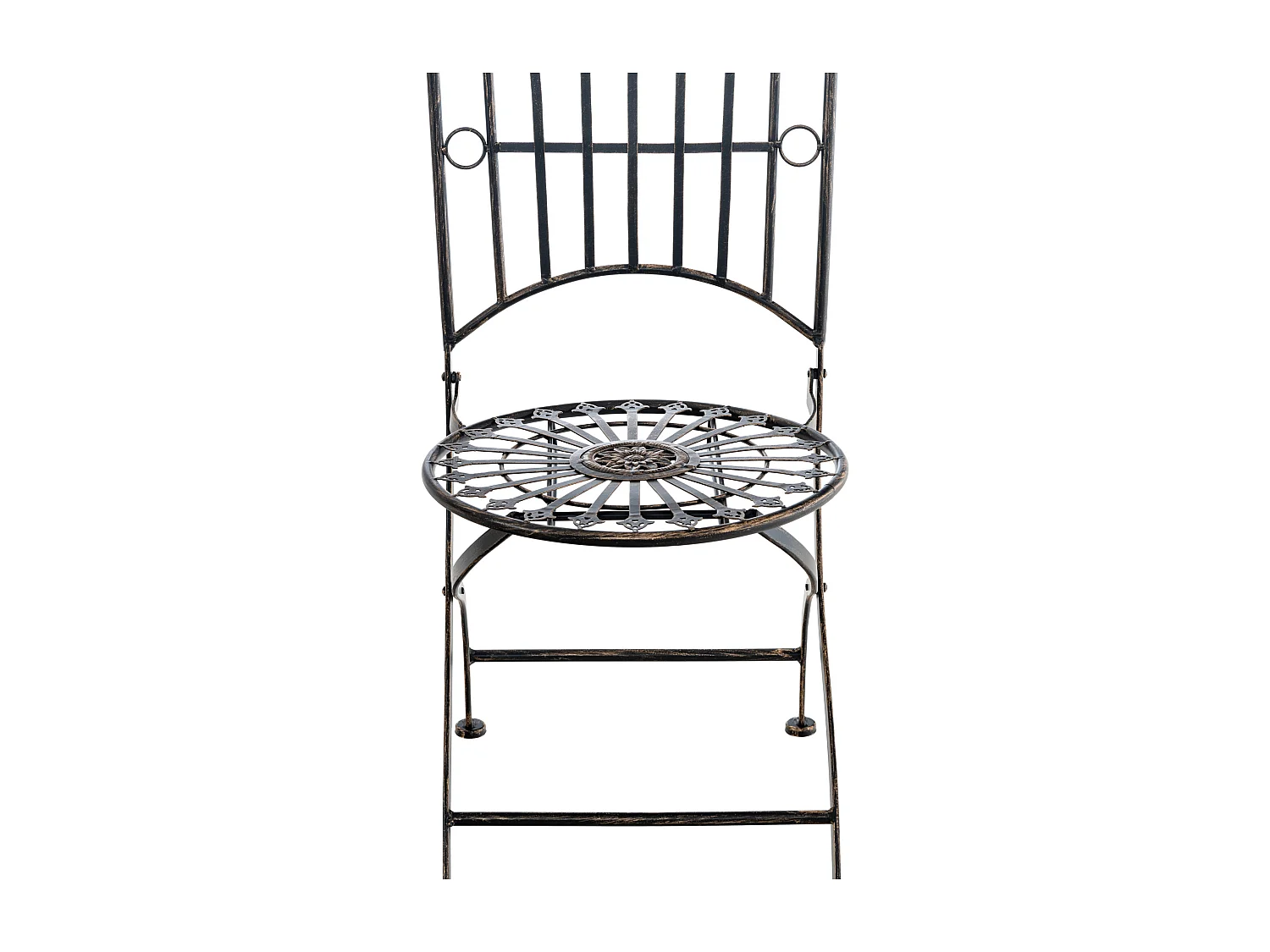 Lot de 2  Chaises de jardin - Métal & Métal - Bronze - Sadao