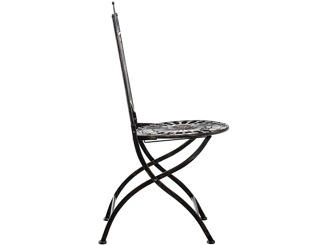 Lot de 2  Chaises de jardin - Métal - Bronze - Sadao