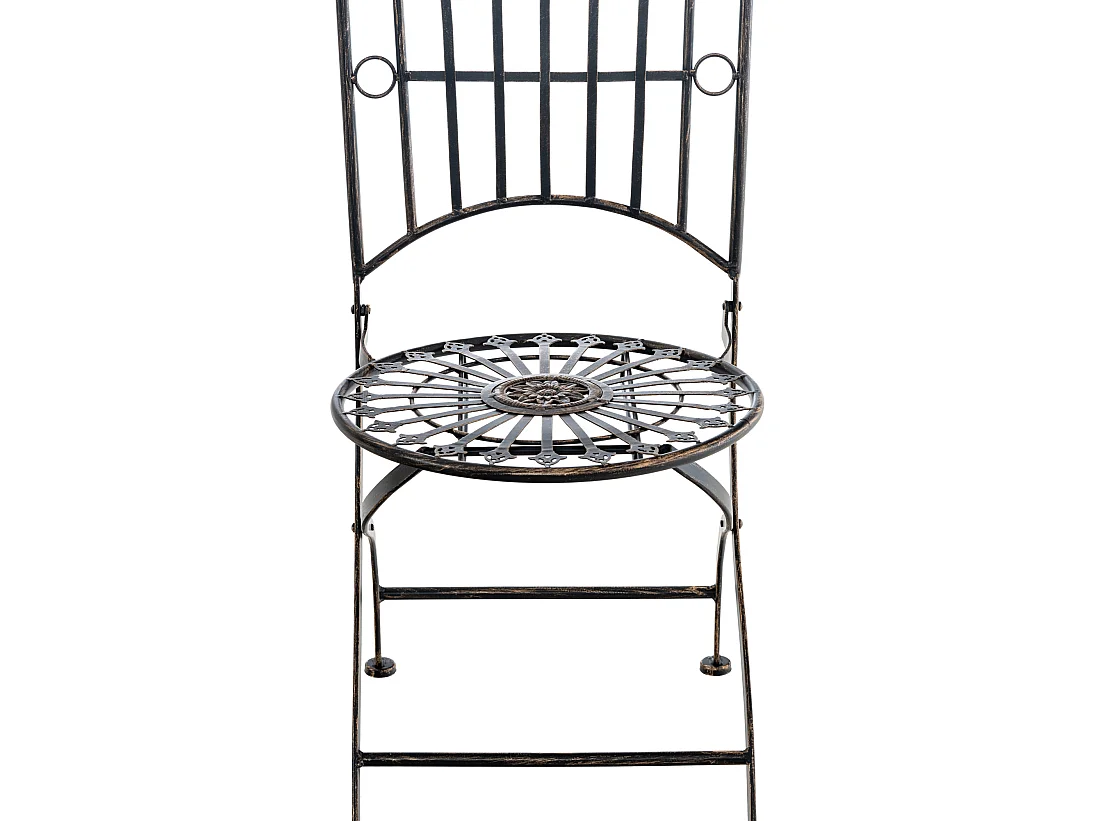 Lot de 2  Chaises de jardin - Métal - Bronze - Sadao