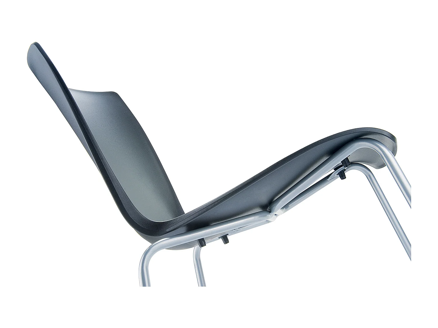 Lot de 2  Chaises de jardin - Plastique & Noir - Noir - Mio