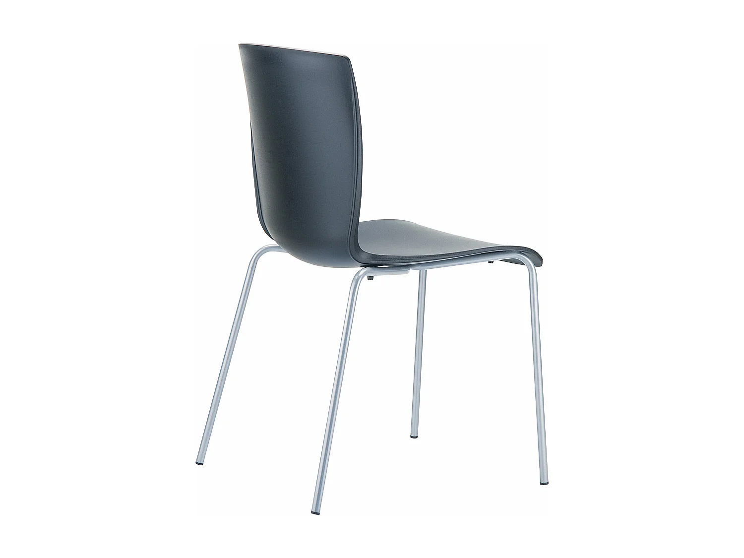 Lot de 2  Chaises de jardin - Plastique & Noir - Noir - Mio