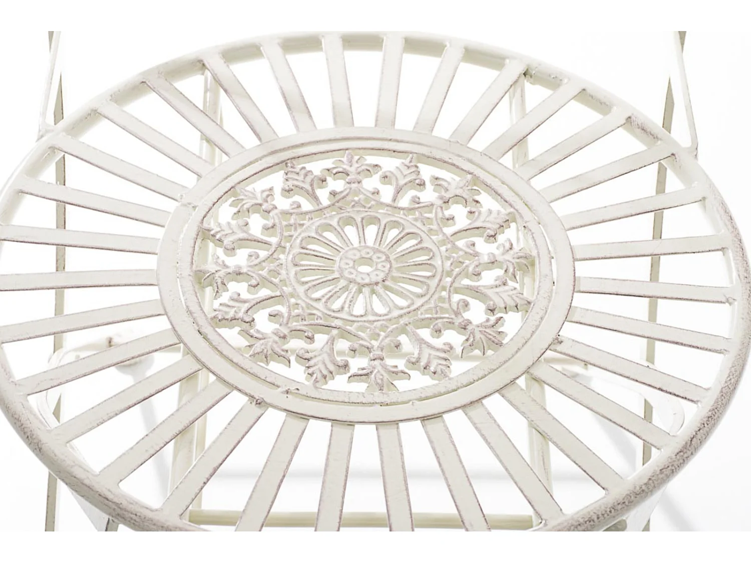 Lot de 2  Chaises de jardin - Métal & Métal - Crème antique - Mani