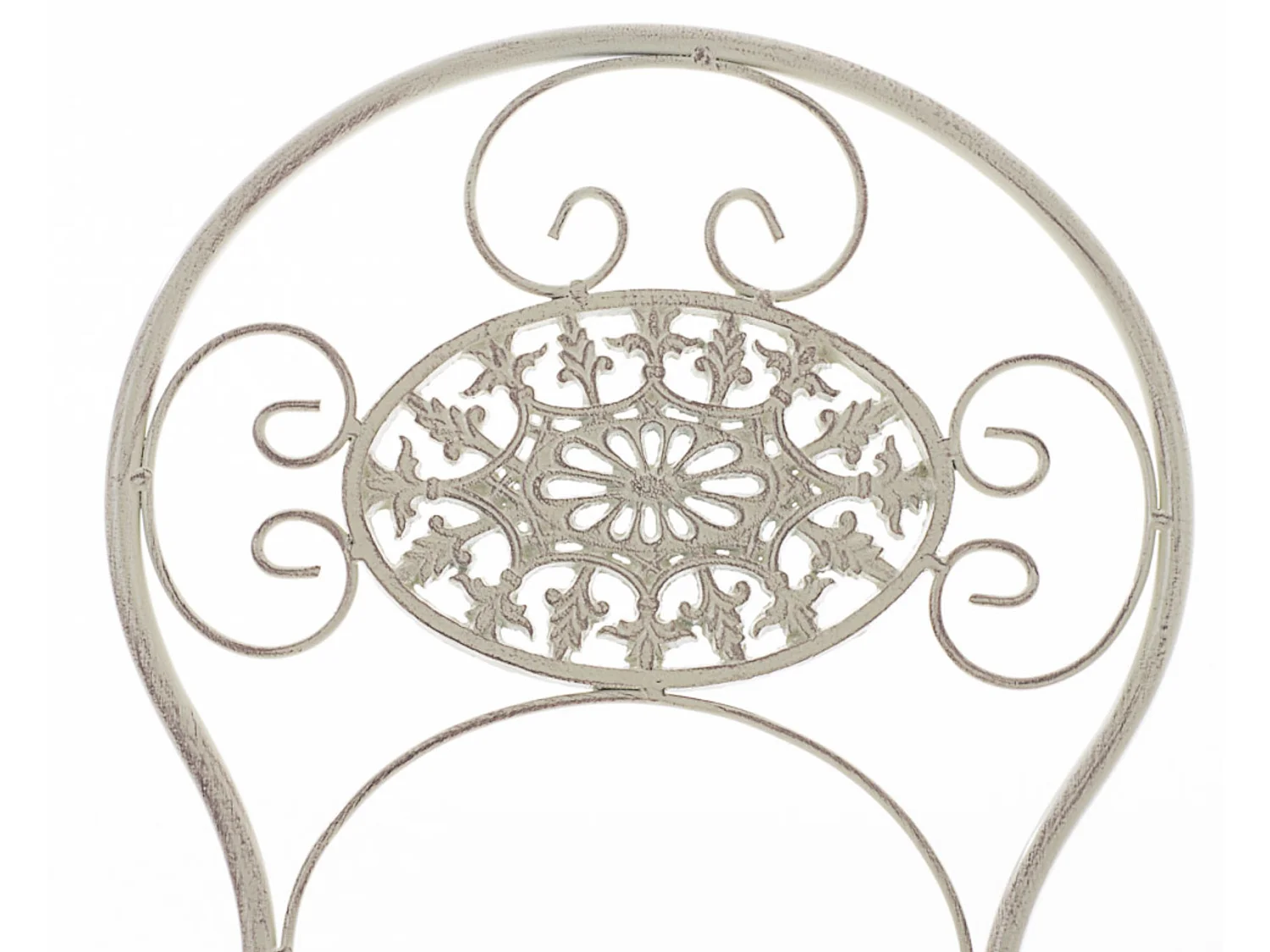 Lot de 2  Chaises de jardin - Métal & Métal - Crème antique - Mani