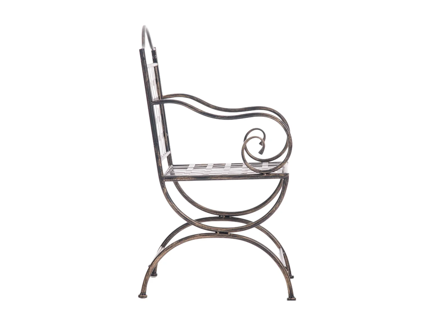 Lot de 4  Chaises de jardin - Métal & Métal - Bronze - Lotta