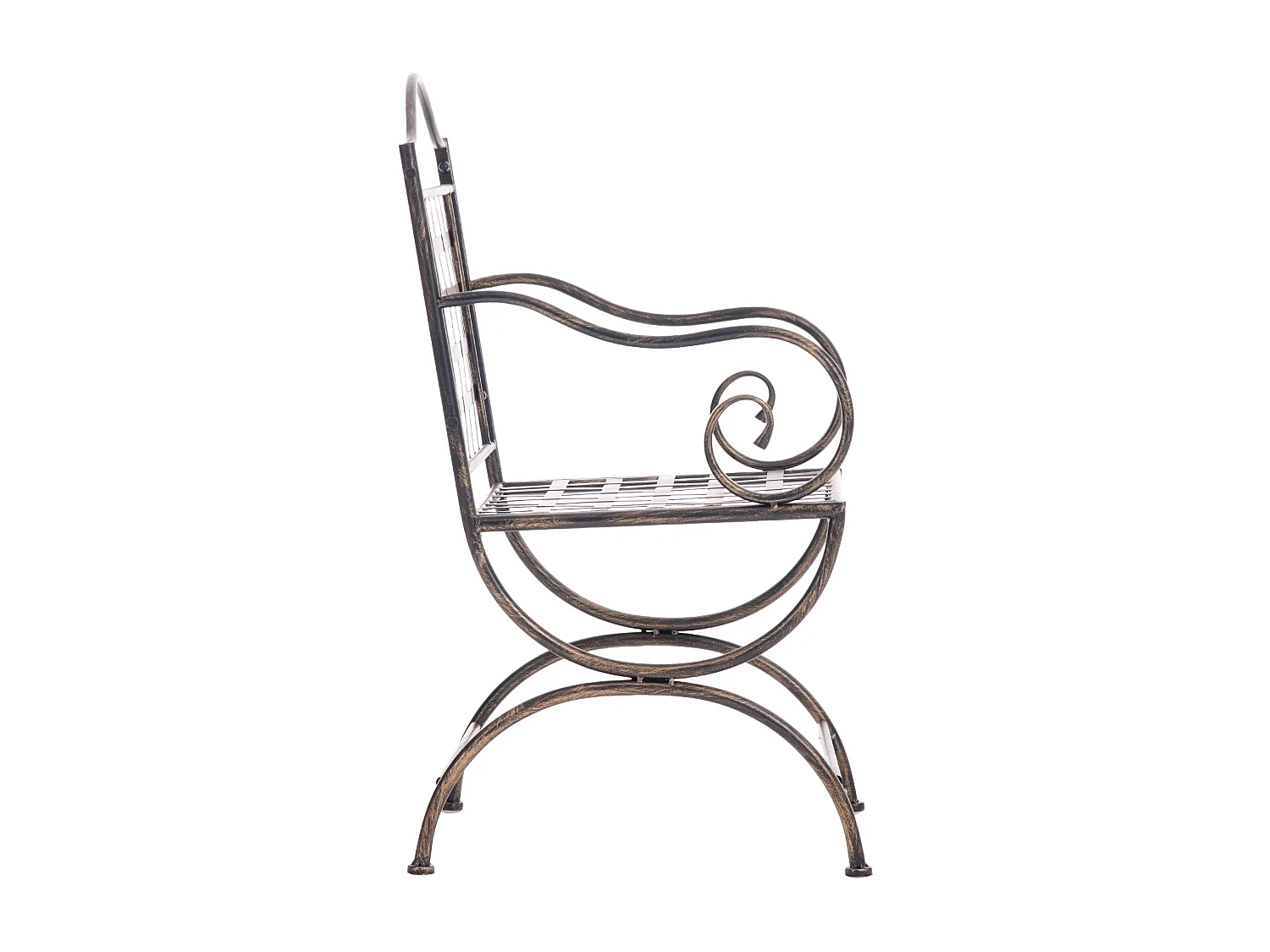 Lot de 4  Chaises de jardin - Métal - Bronze - Lotta