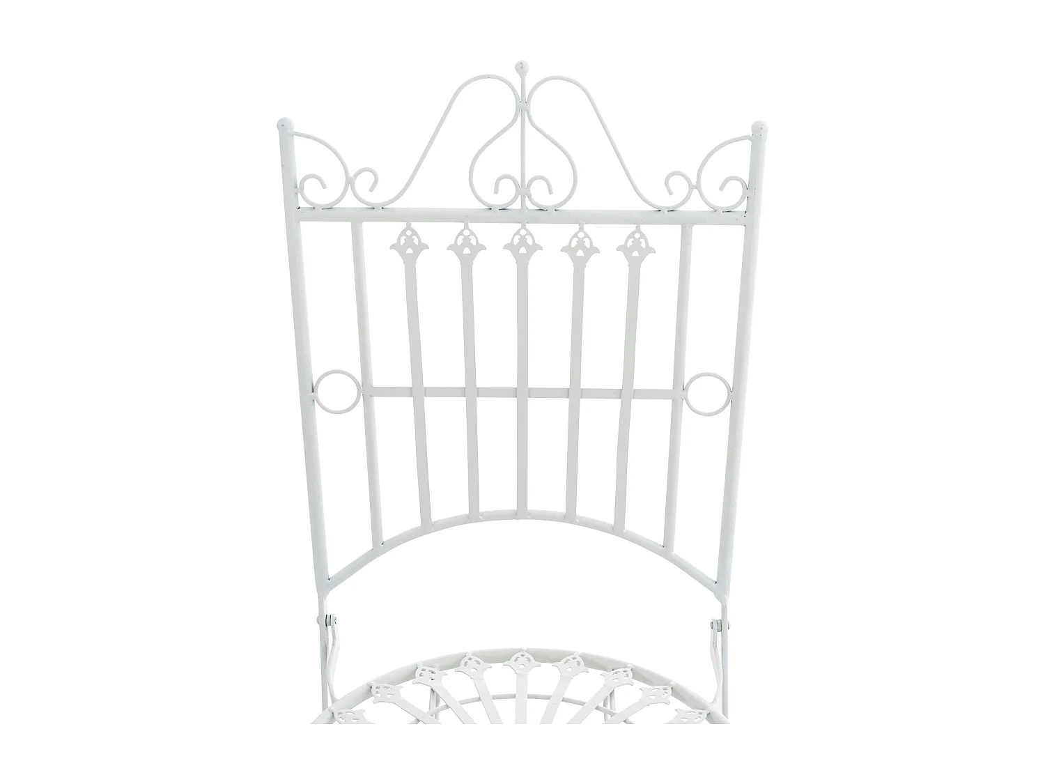 Lot de 2  Chaises de jardin - Métal & Métal - Blanc - Sadao