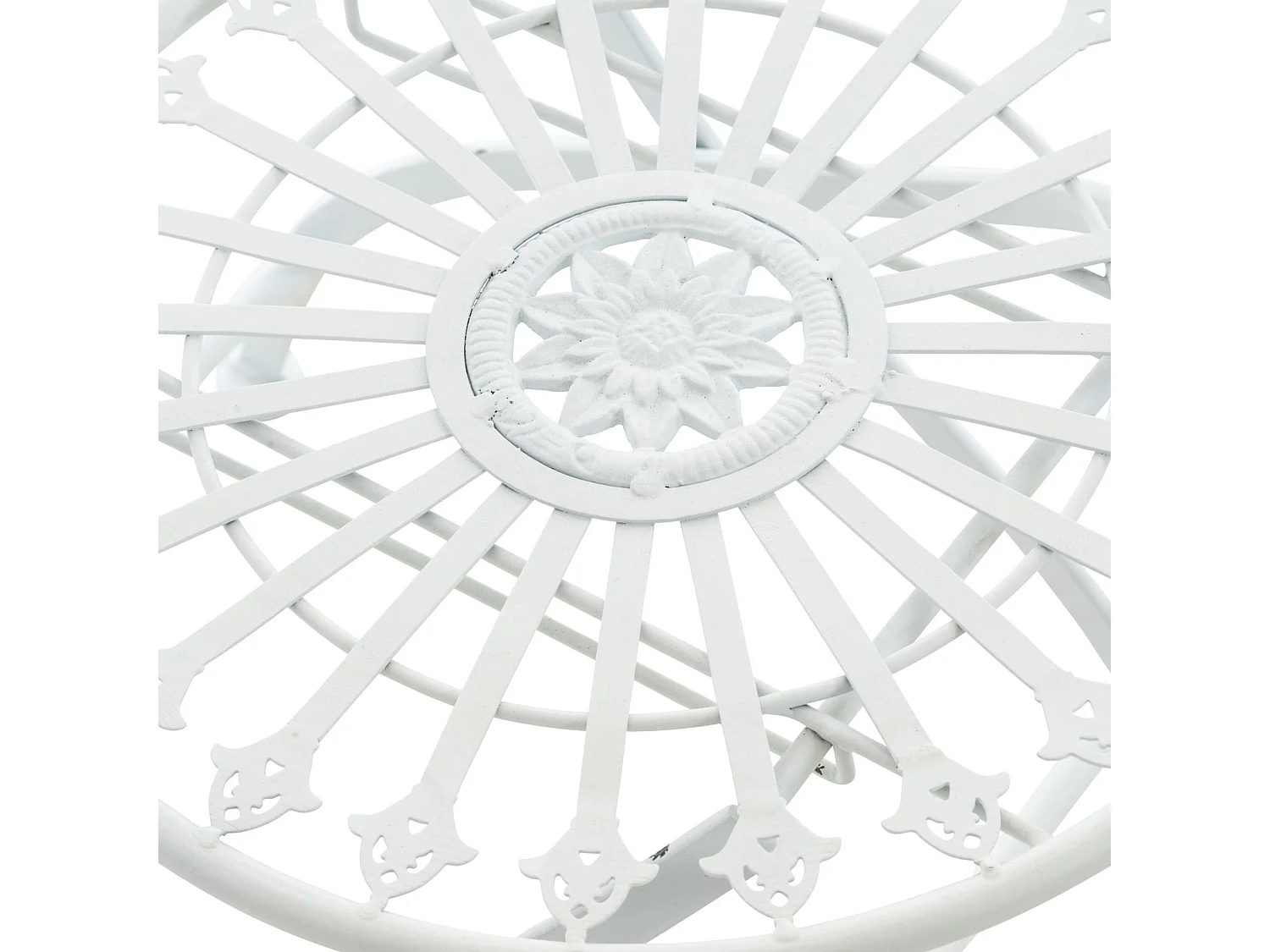 Lot de 2  Chaises de jardin - Métal - Blanc - Sadao