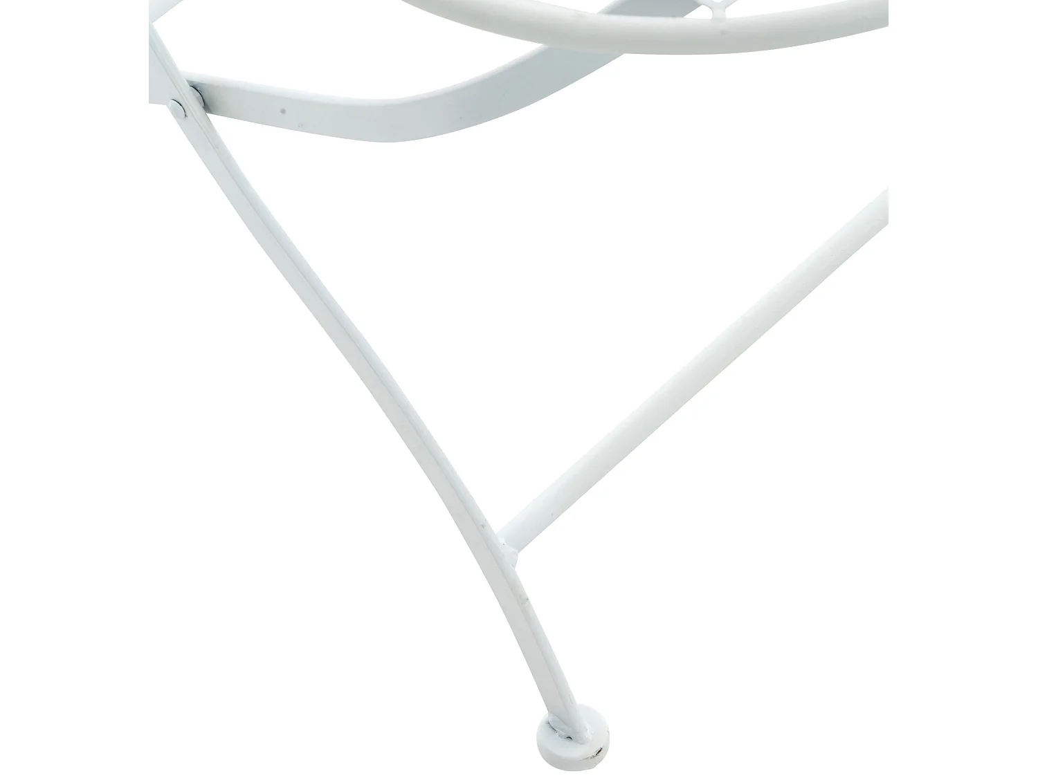 Lot de 2  Chaises de jardin - Métal - Blanc - Sadao