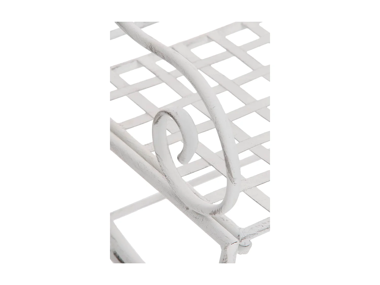 Lot de 4  Chaises de jardin - Métal - Blanc antique - Lotta