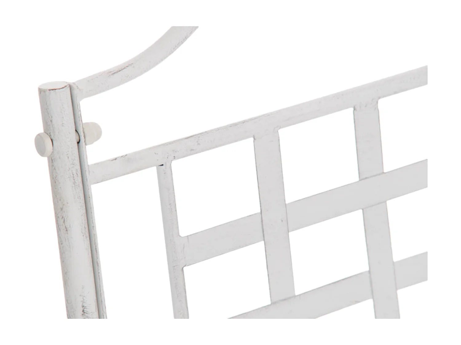 Lot de 4  Chaises de jardin - Métal - Blanc antique - Lotta