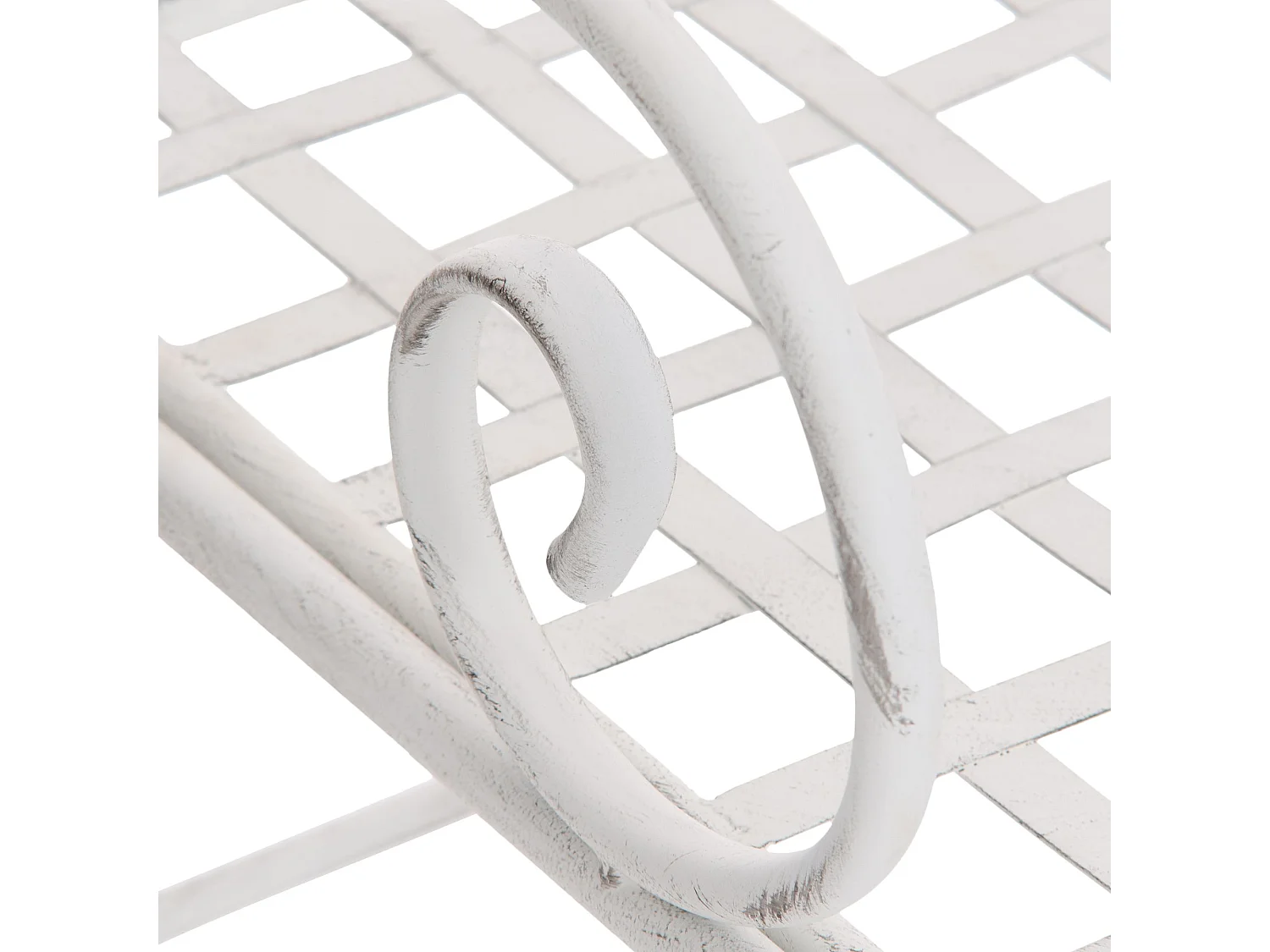 Lot de 4  Chaises de jardin - Métal - Blanc antique - Lotta