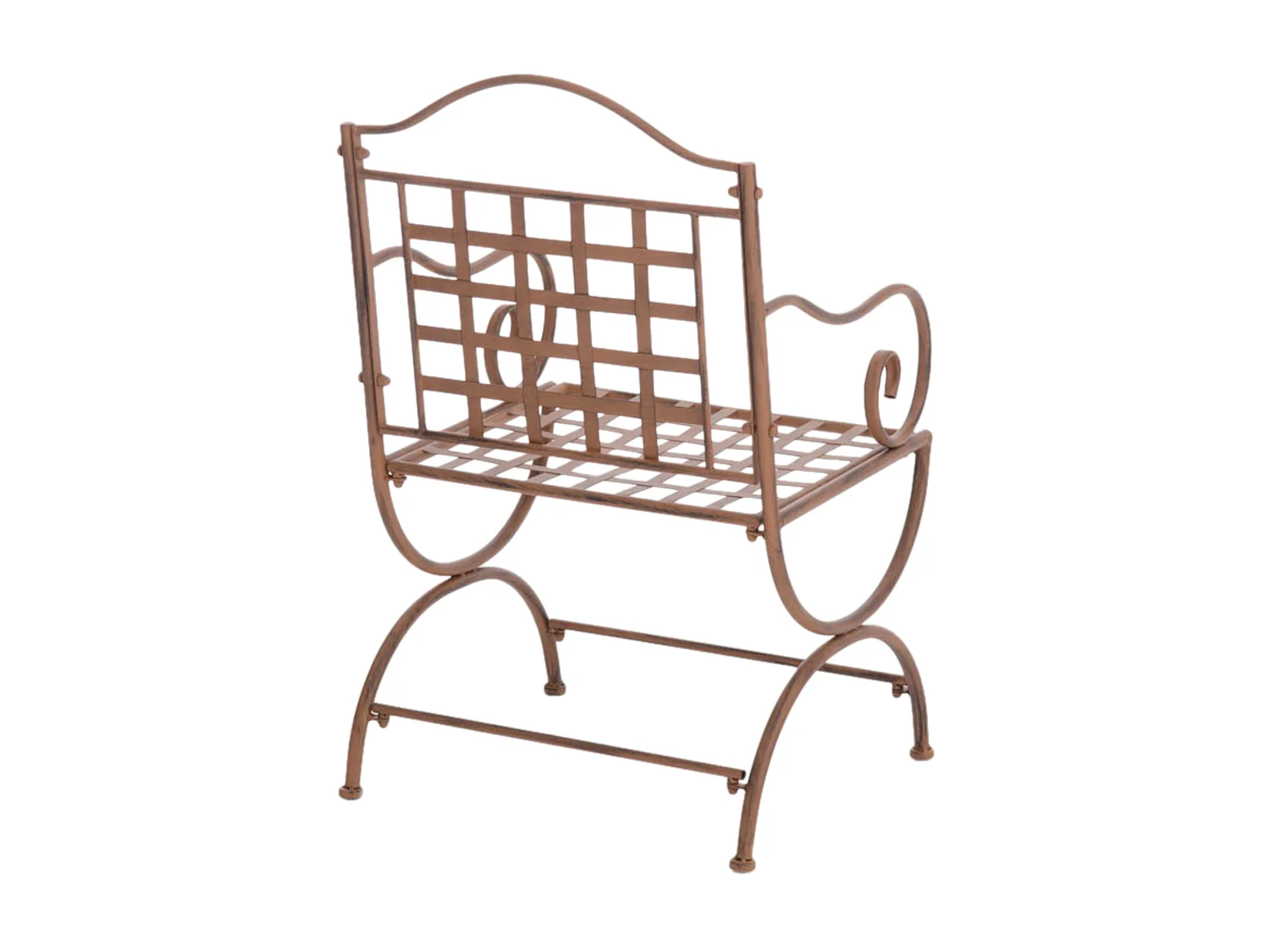 4er Set Gartenstuhl - Metall - antik braun - Lotta