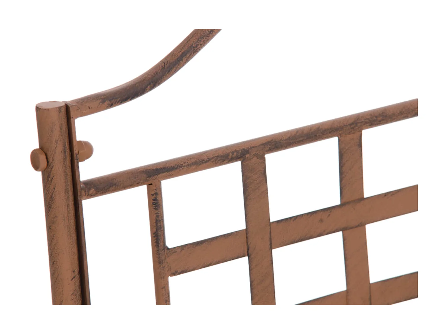 Lot de 4  Chaises de jardin - Métal - Marron antique - Lotta