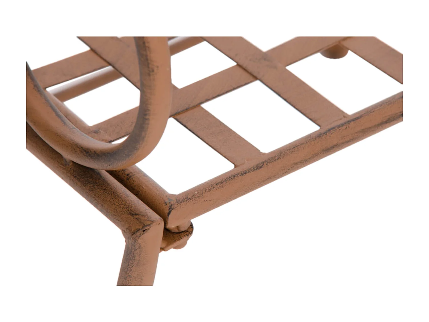 Lot de 4  Chaises de jardin - Métal - Marron antique - Lotta