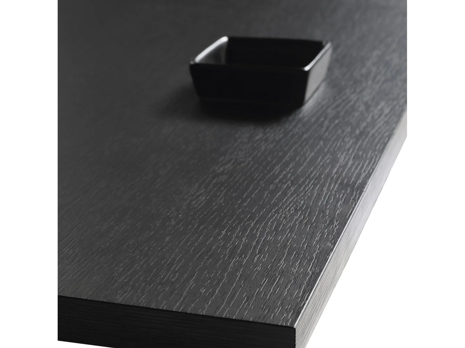 Meuble TV - 175 cm - façade à lamelles - noir avec inserts dorés - MUCALMA