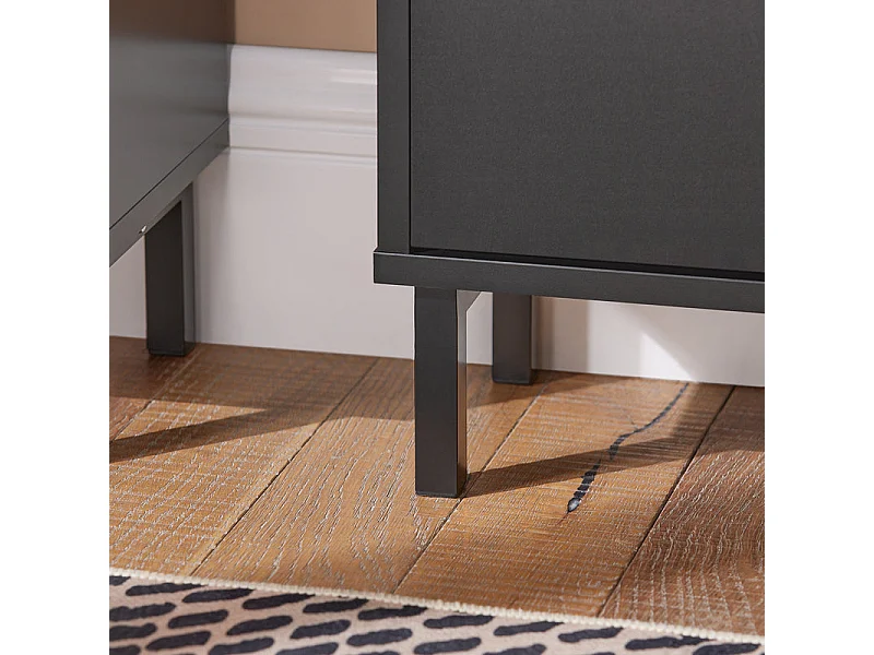 SoBuy FSR151-H-SCH Meuble à Chaussures Meuble de Rangement à Chaussures avec 2 Abattants Armoire à Chaussures Commode à Chaussures