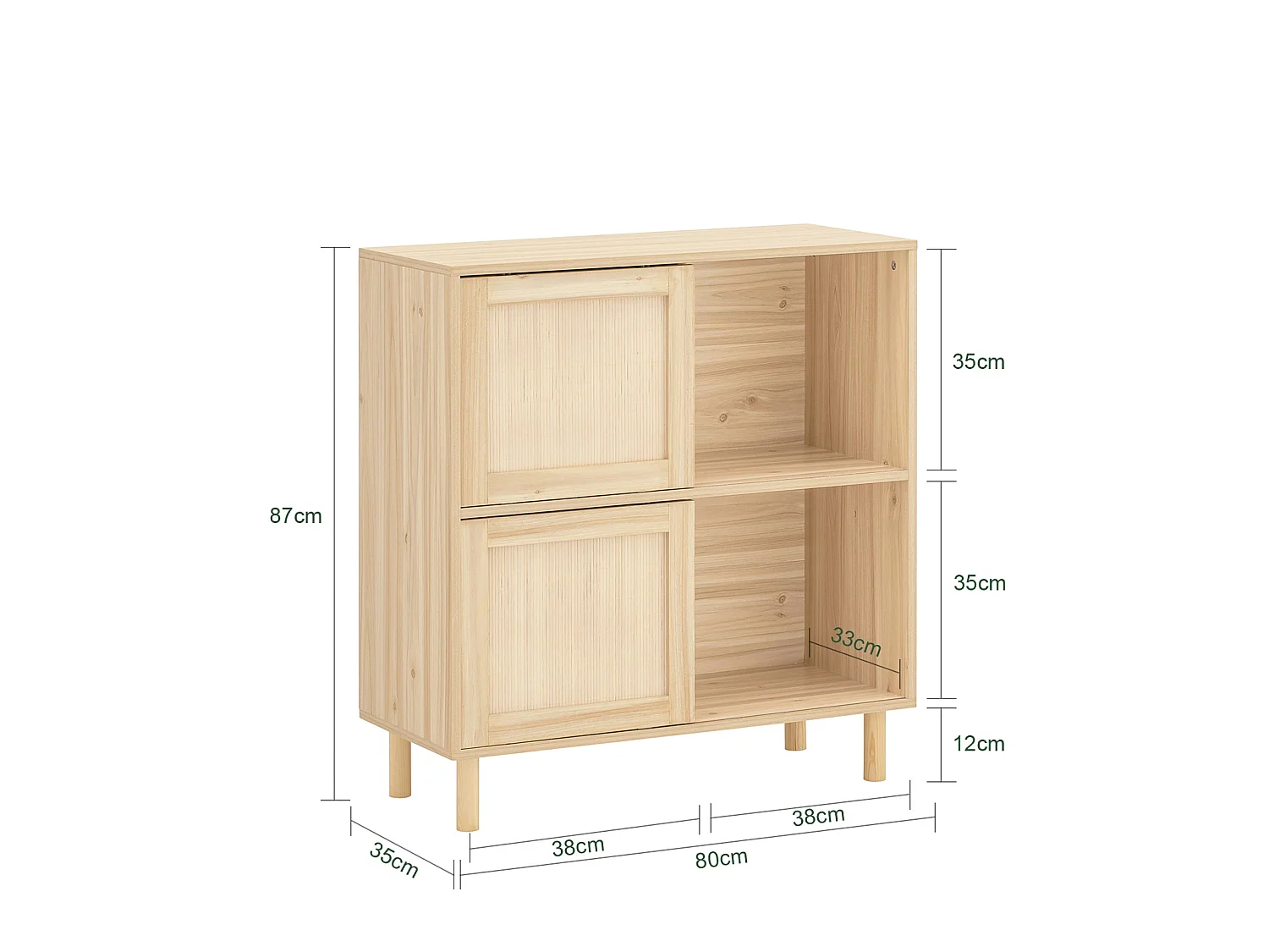 SoBuy FSB87-N Buffet avec 2 Portes Coulissantes Commode | Prévente