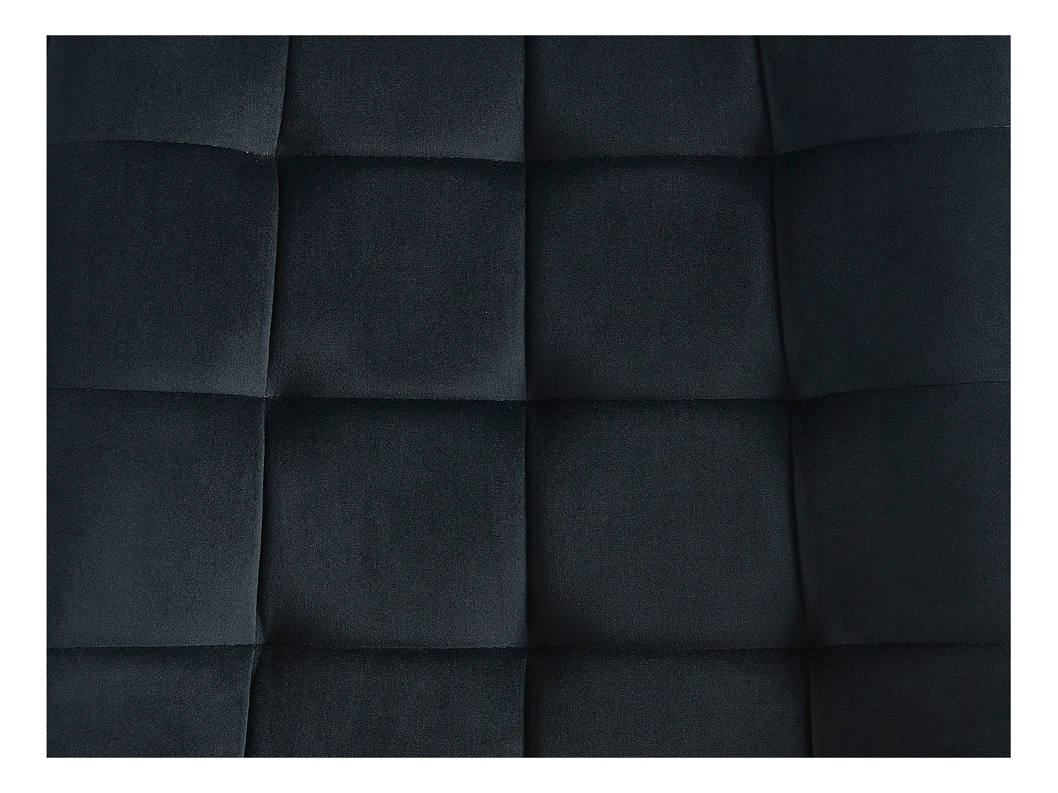 Sett med 2 vatterte stoler i fløyløv og forgylt metall - Svart - OLLUA