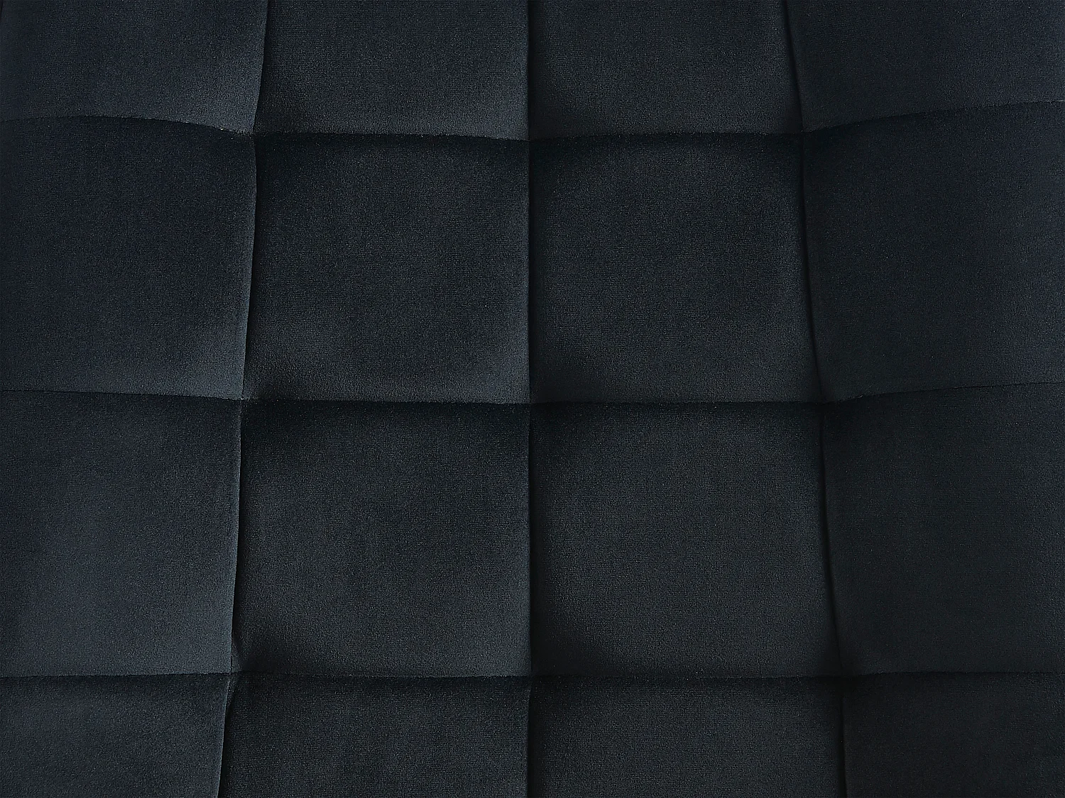 Lot de 2 chaises matelassées en velours et métal doré - Noir - OLLUA