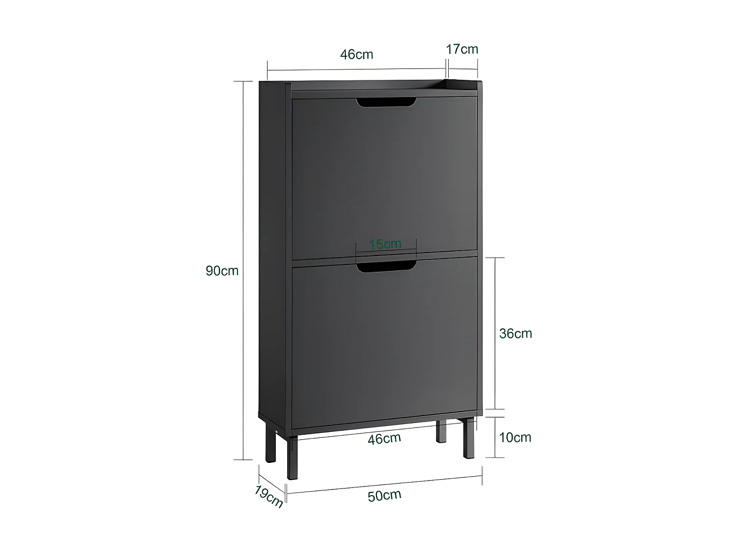 Schuhschrank FSR151-SCH 19 x 91 x 50 cm