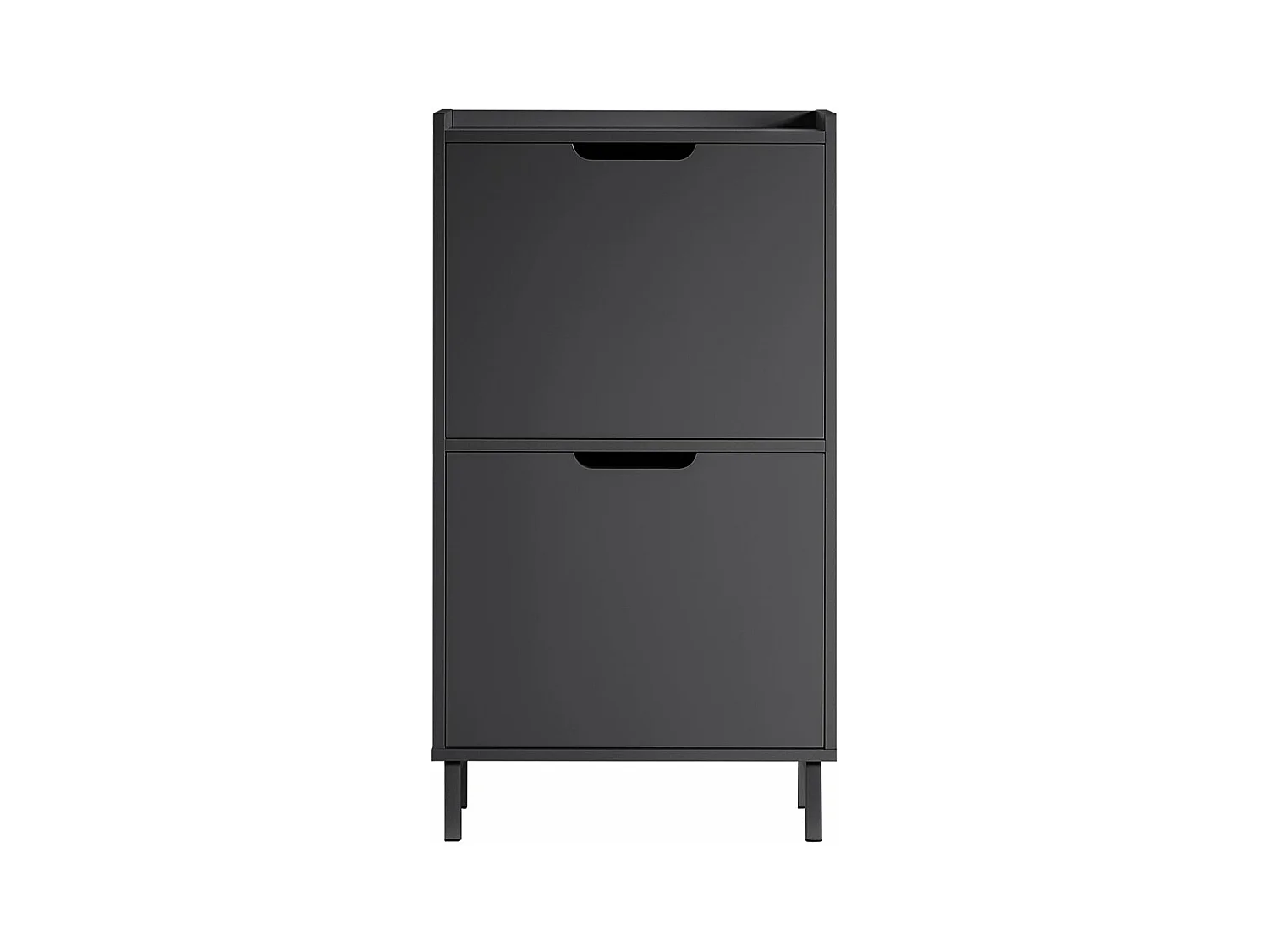 SoBuy FSR151-SCH Meuble à Chaussures Meuble de Rangement à Chaussures avec 2 Abattants Armoire à Chaussures Commode à Chaussures