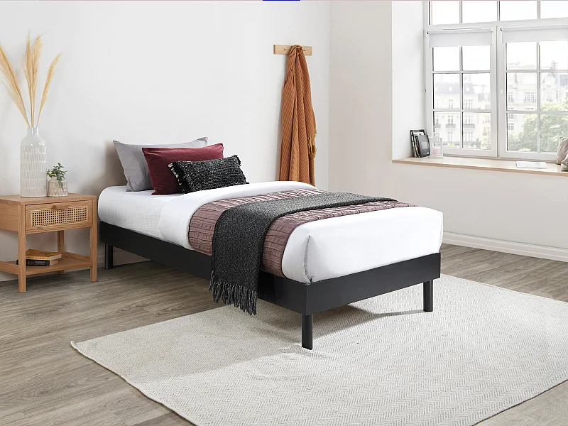 Rete a doghe 90 x 190 cm Nero - MUCHIGAN di YSMÉE