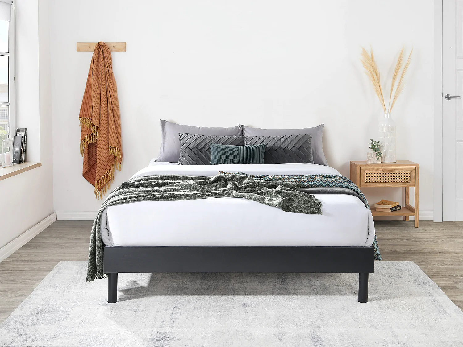 Sommier à lattes 180 x 200 cm - Noir - MUCHIGAN de YSMÉE