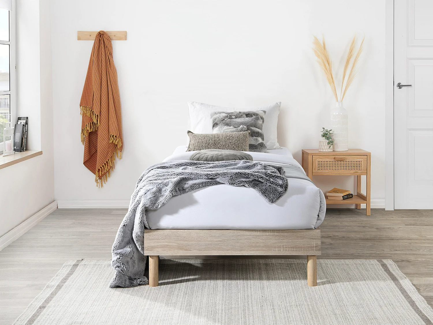 Ribbotten 90 x 190 cm - Ljus naturlig - MUCHIGAN från YSMÉE