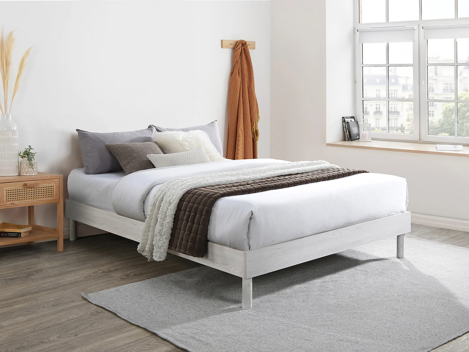 Sommier à lattes 160 x 200 cm - Blanc - MUCHIGAN de YSMÉE